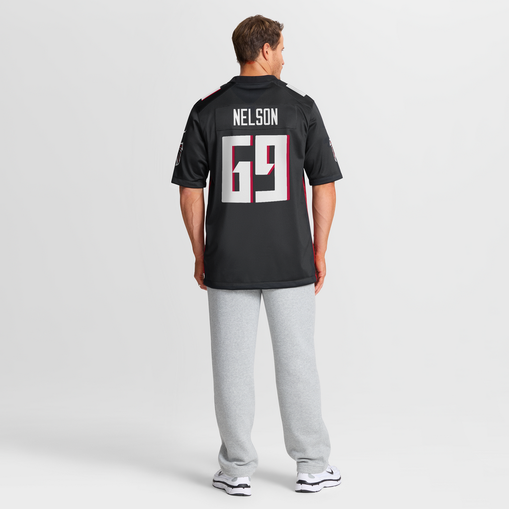 Jack Nelson Atlanta Falcons Game Jersey - Black