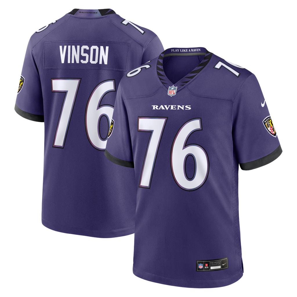 Carson Vinson Baltimore Ravens Game Jersey - Purple