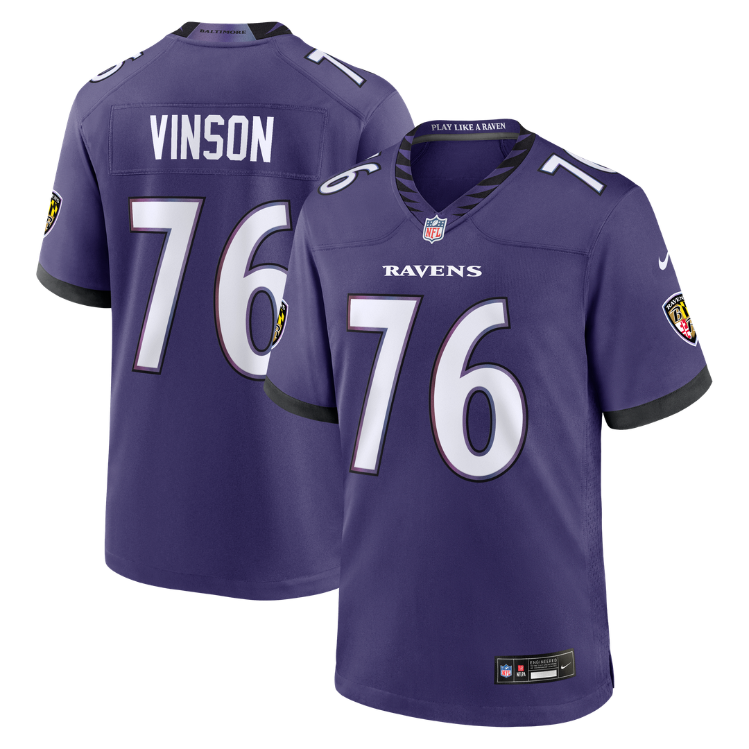 Carson Vinson Baltimore Ravens Game Jersey - Purple