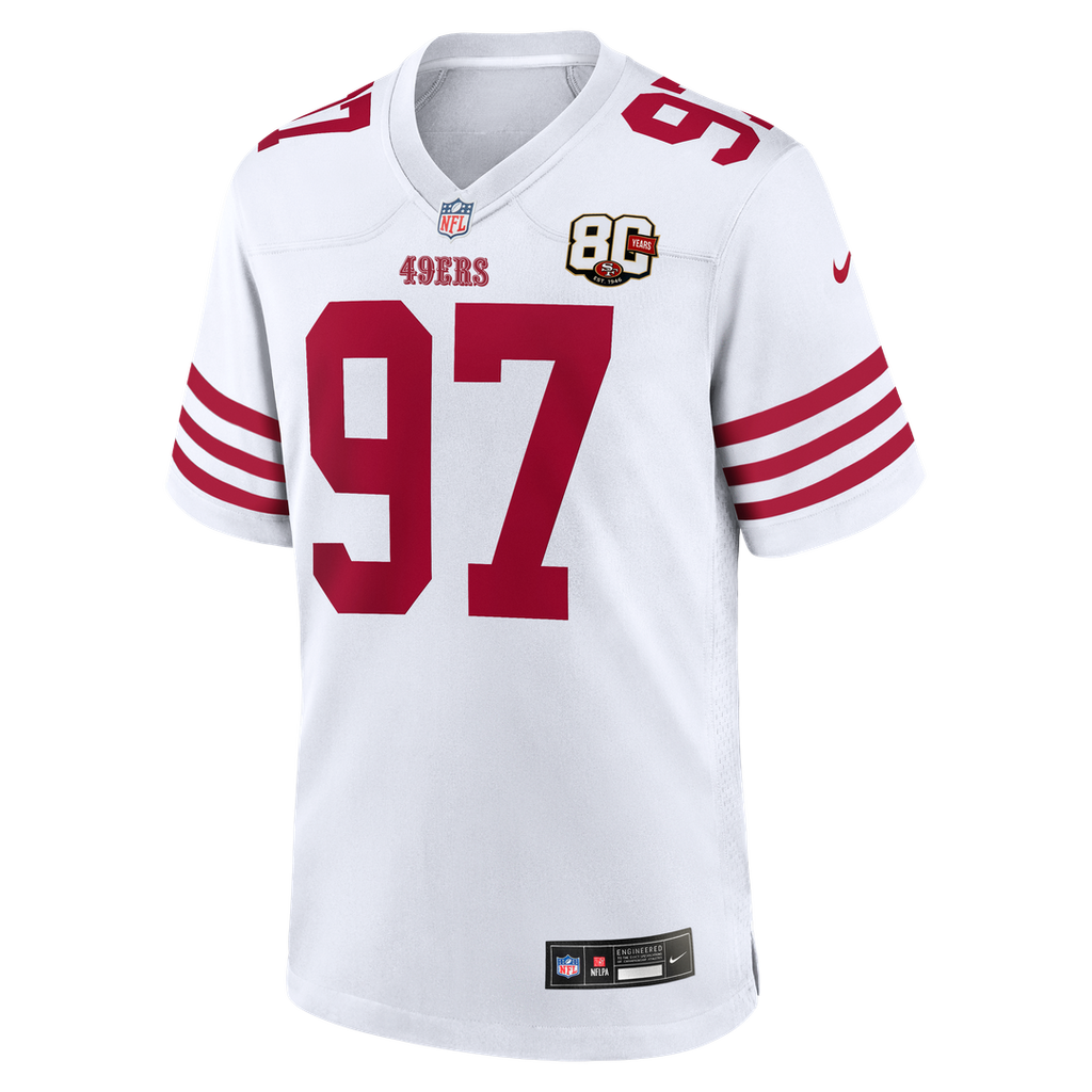 Nick Bosa San Francisco 49ers 80th Anniversary Game Jersey - Scarlet
