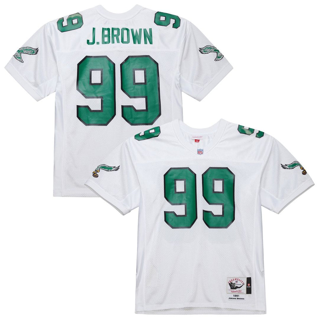 Jerome Brown Philadelphia Eagles 1991 Authentic Throwback Jersey - White