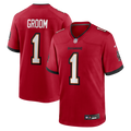 Number 1 Groom Tampa Bay Buccaneers Game Jersey - Red
