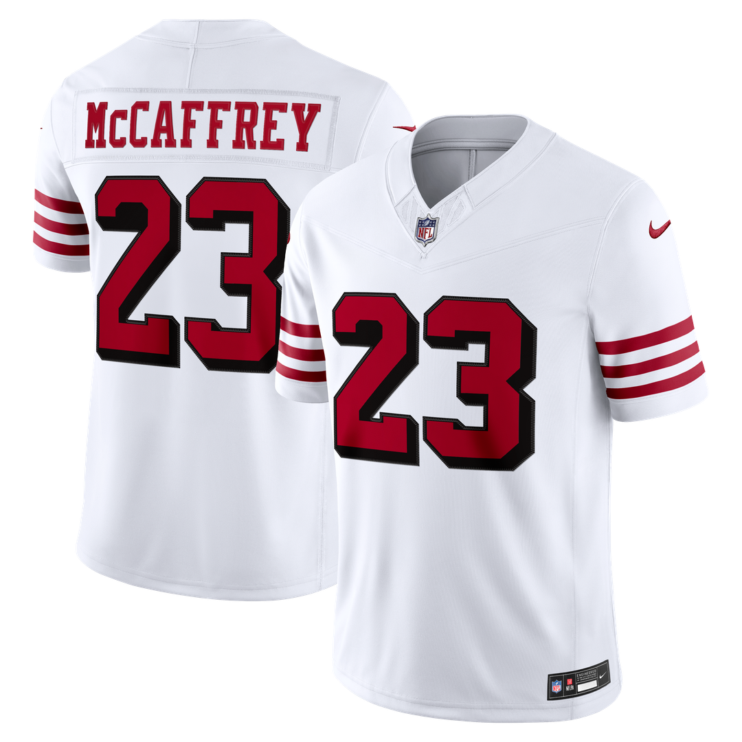 Christian McCaffrey San Francisco 49ers Alternate Vapor F.U.S.E. Stitched Limited Jersey - White