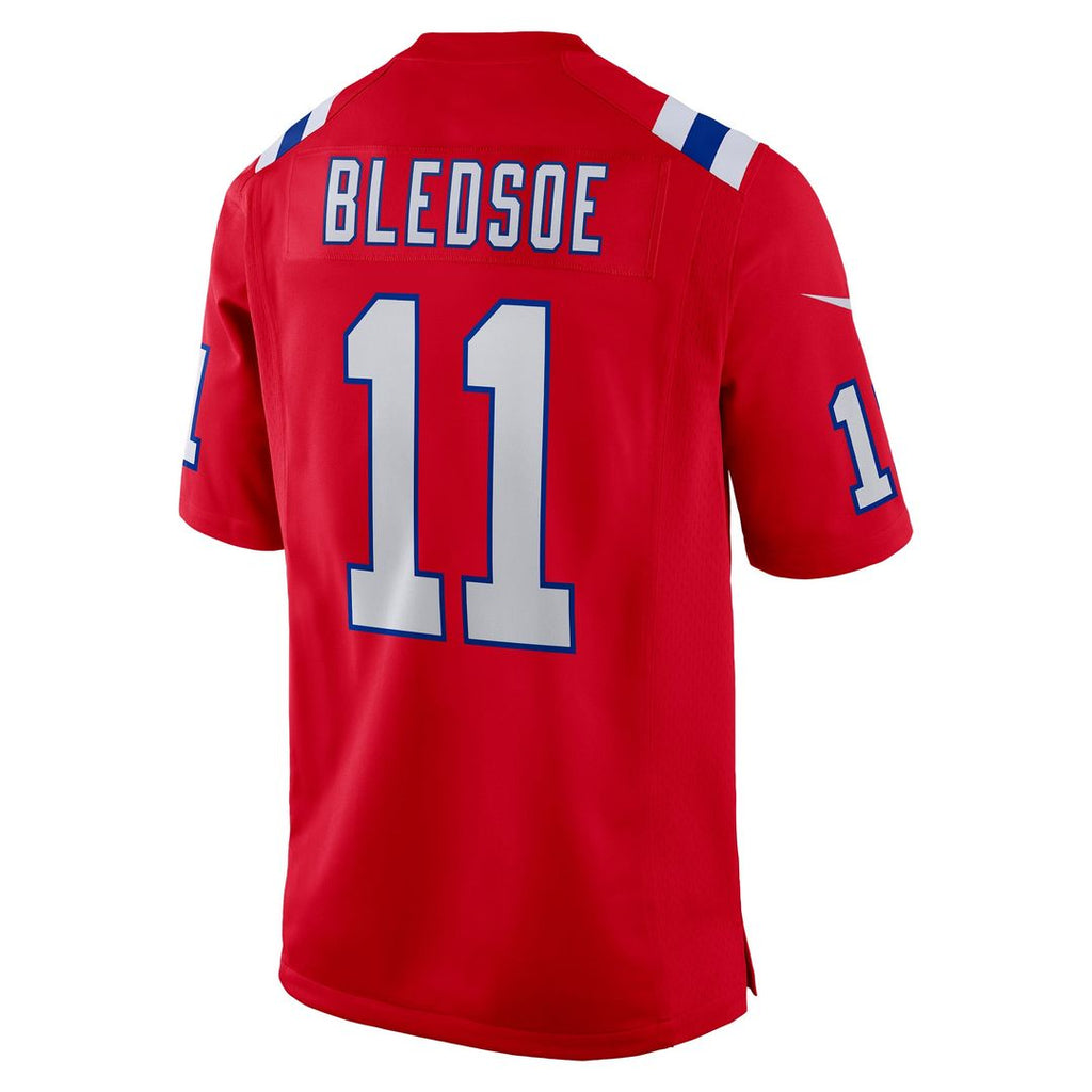 Drew Bledsoe New England Patriots Game Jersey - Navy