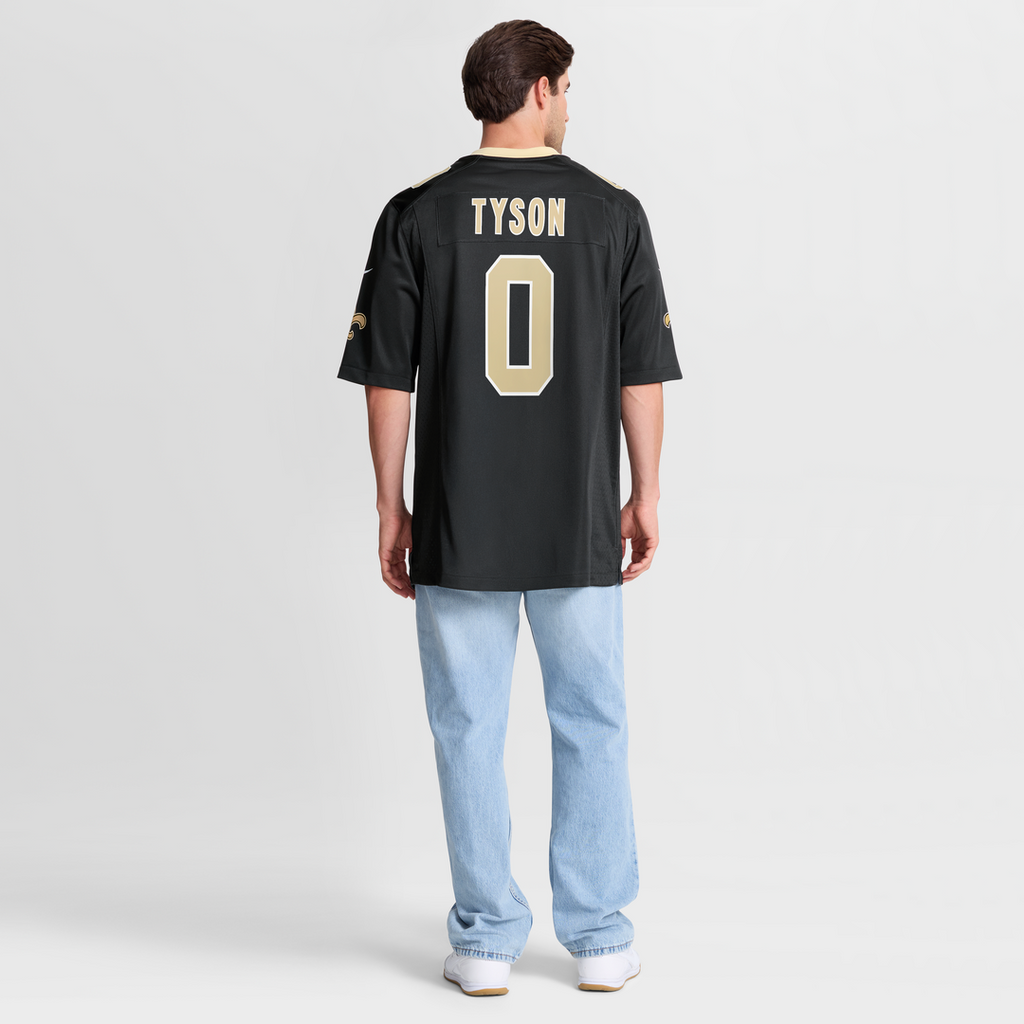 Jordyn Tyson New Orleans Saints Game Jersey - Black