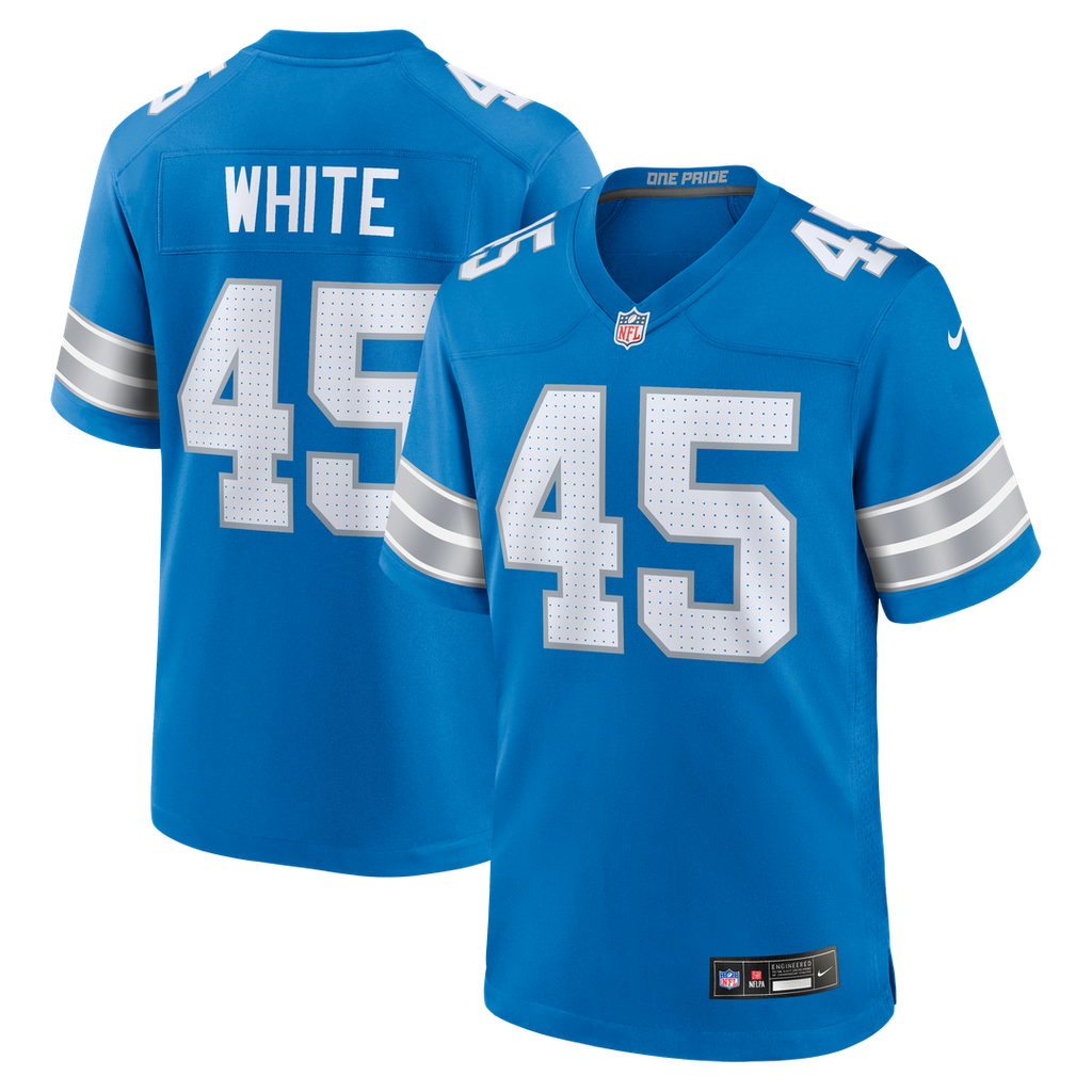 Devin White Detroit Lions Game Jersey - Blue