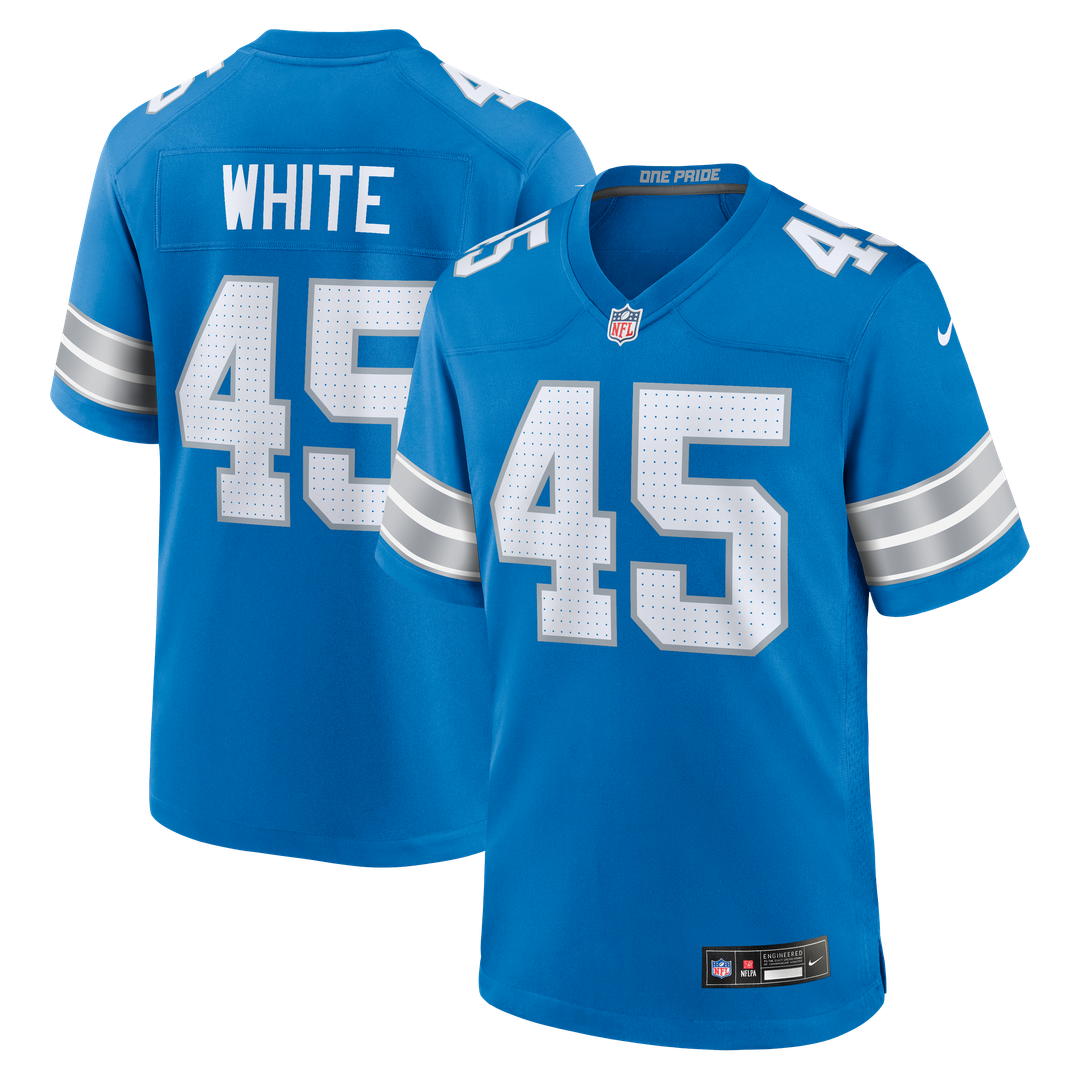 Devin White Detroit Lions Game Jersey - Blue