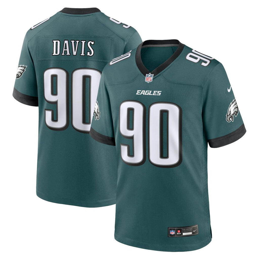 Jordan Davis Philadelphia Eagles Game Jersey - Midnight Green