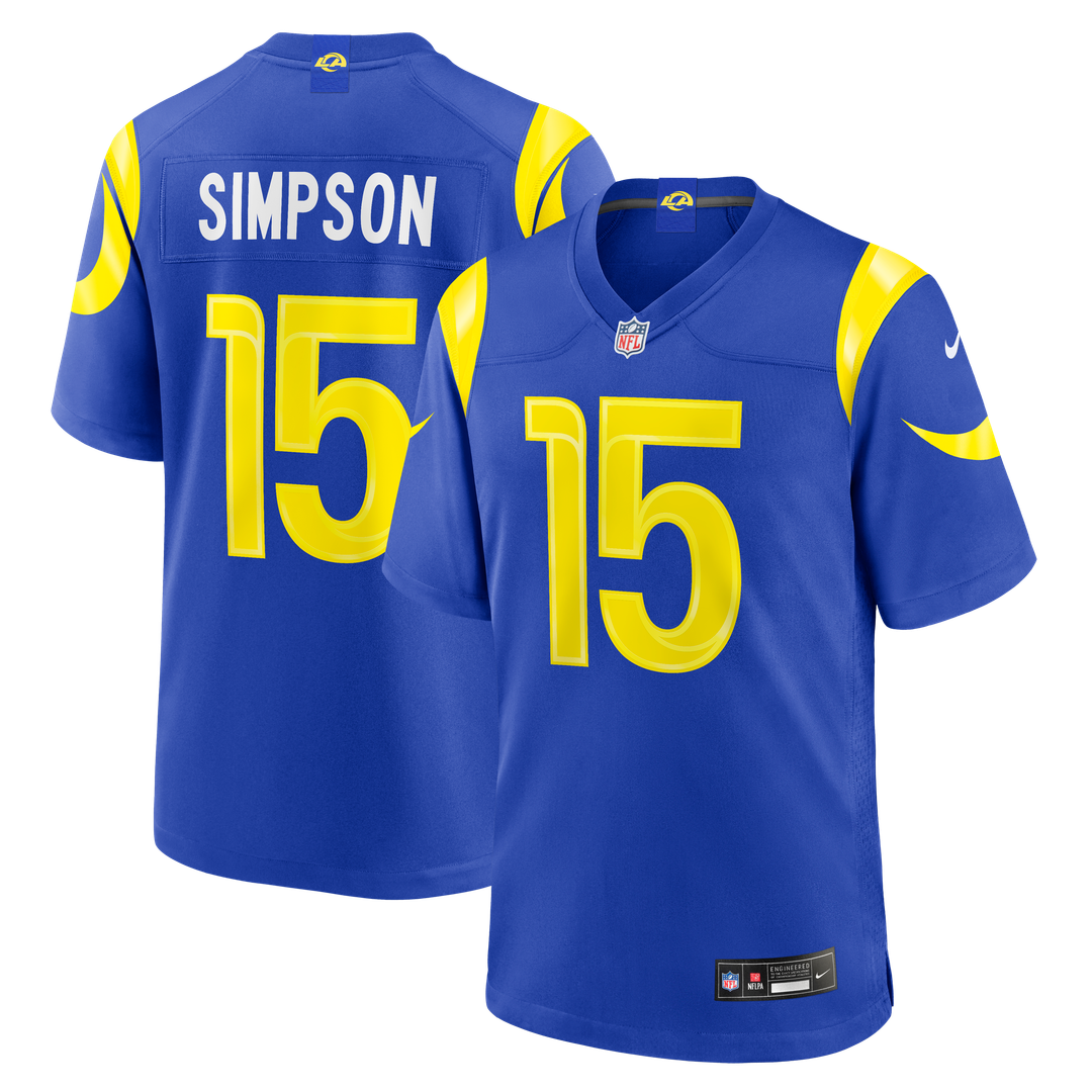 Ty Simpson Los Angeles Rams Game Jersey - Royal Blue