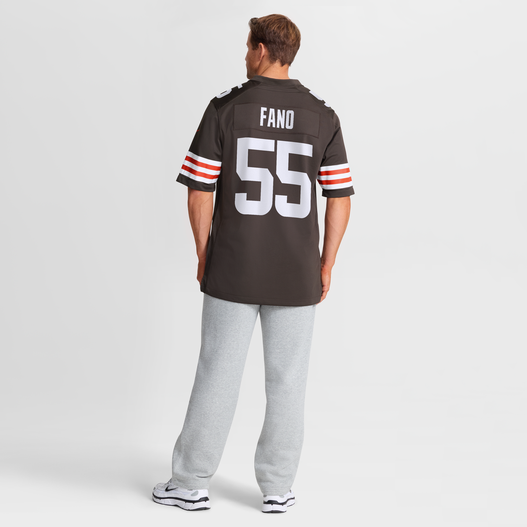 Spencer Fano Cleveland Browns Game Jersey - Brown