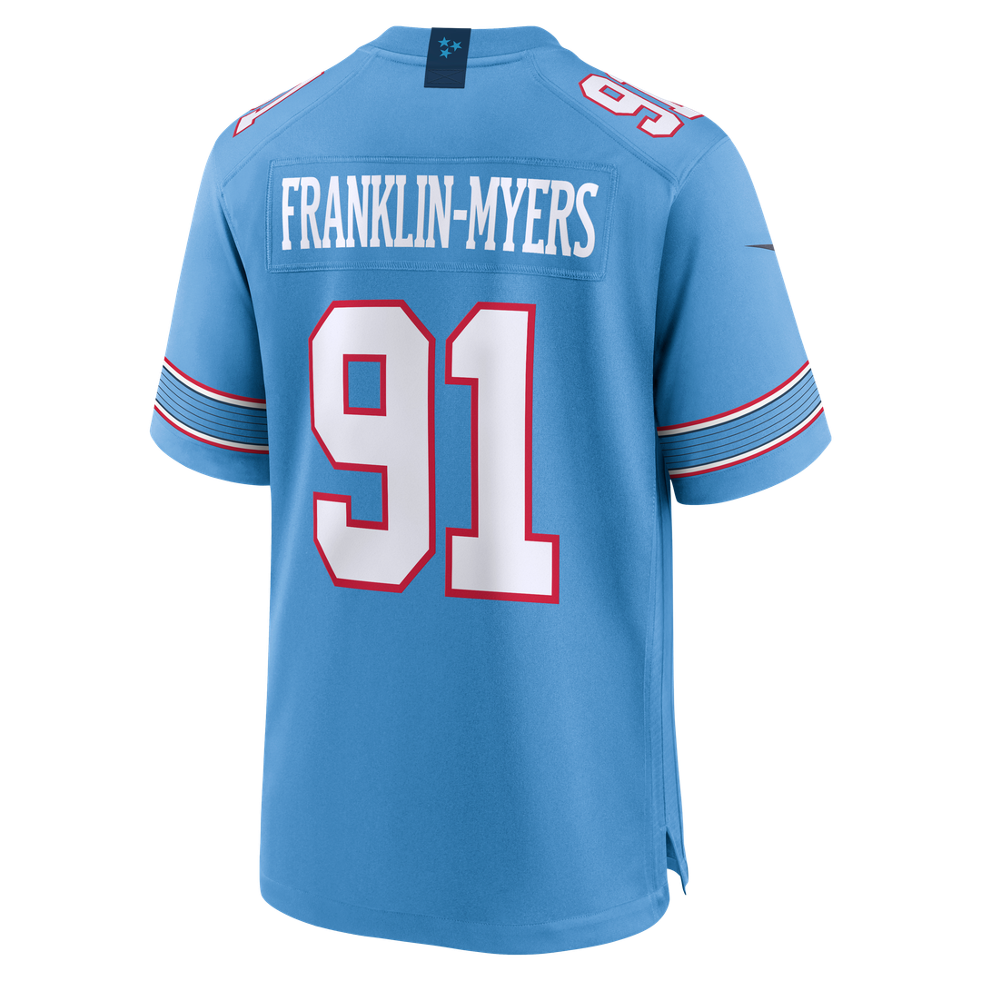 John Franklin-Myers Tennessee Titans Game Jersey - Light Blue