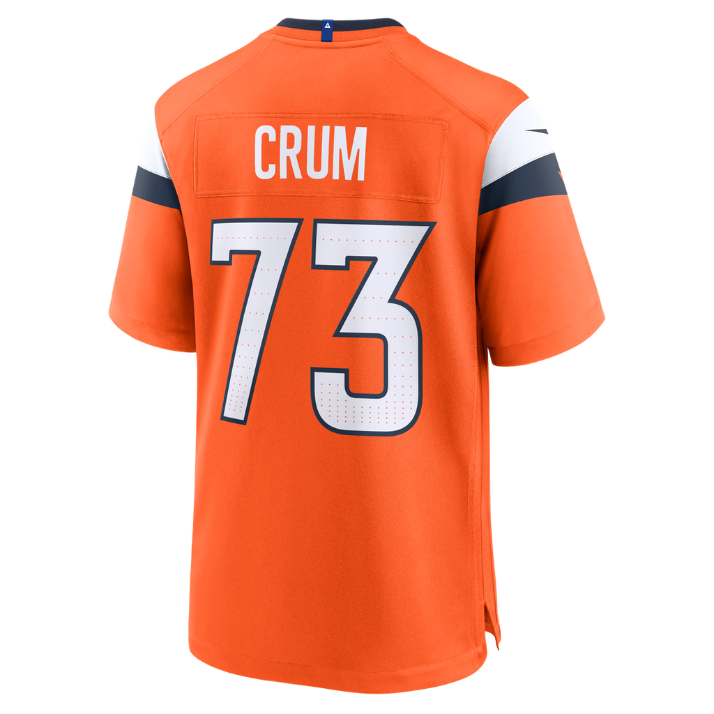Frank Crum Denver Broncos Game Jersey - Orange