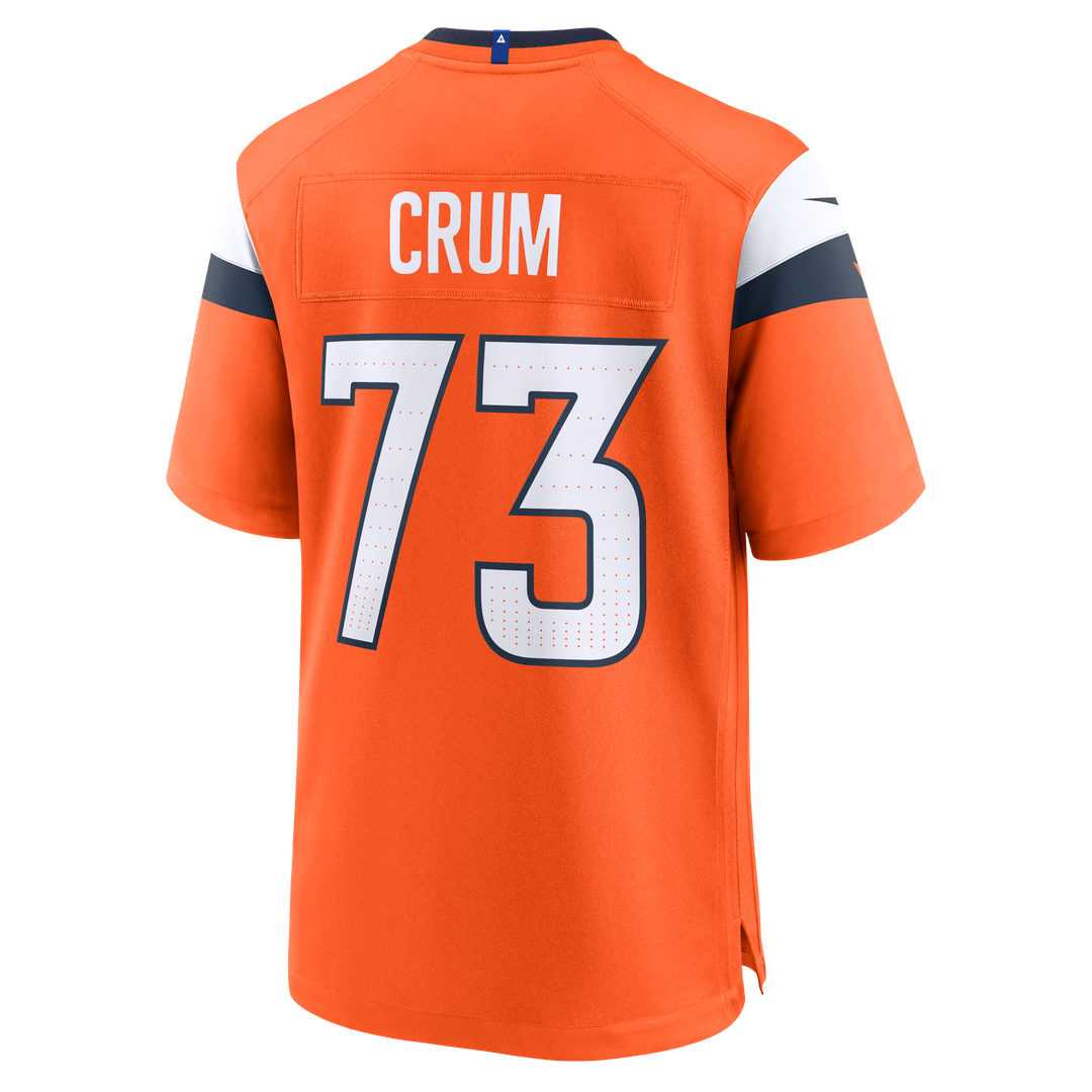Frank Crum Denver Broncos Game Jersey - Orange