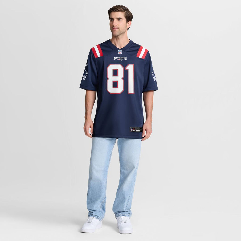 CJ Dippre New England Patriots Game Jersey - Navy