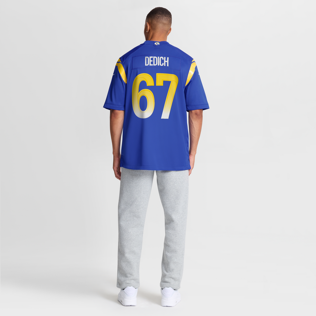 Justin Dedich Los Angeles Rams Game Jersey - Royal Blue