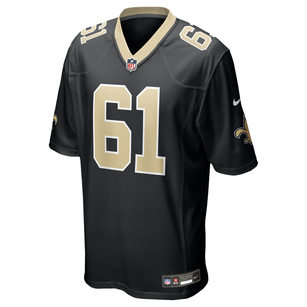 Drew Desjarlais New Orleans Saints Game Jersey - Black