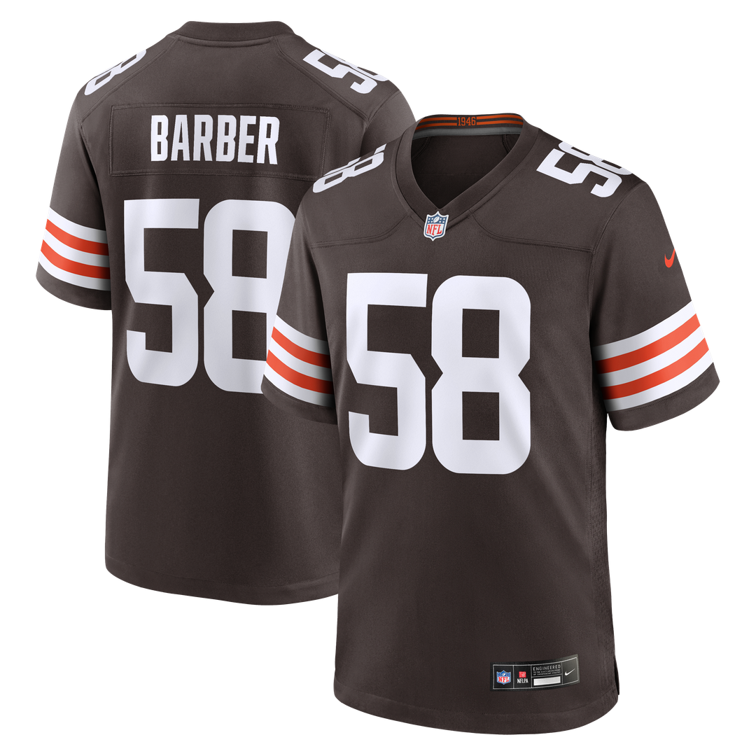 Austin Barber Cleveland Browns Game Jersey - Brown