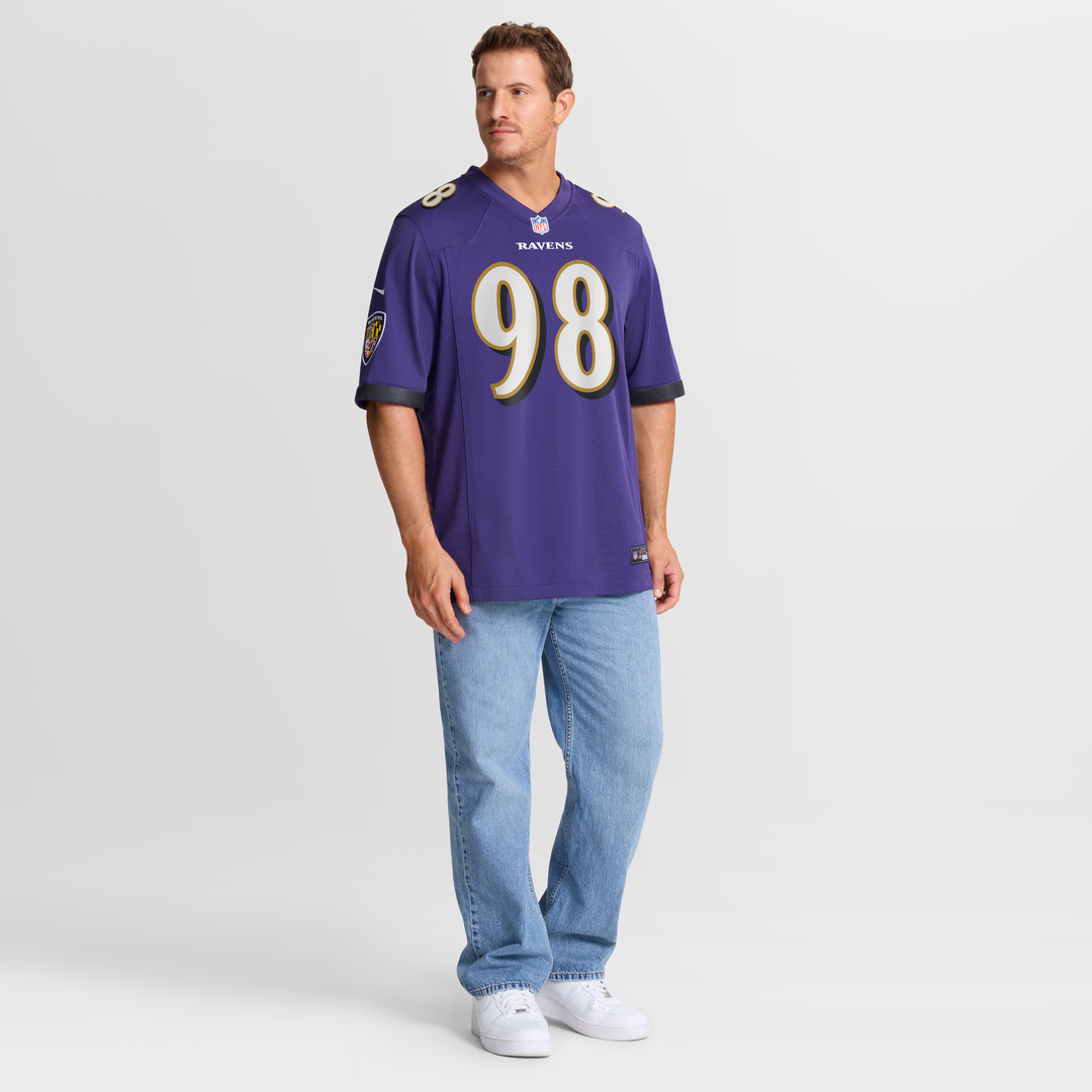 Tony Siragusa Baltimore Ravens Game Jersey - Purple