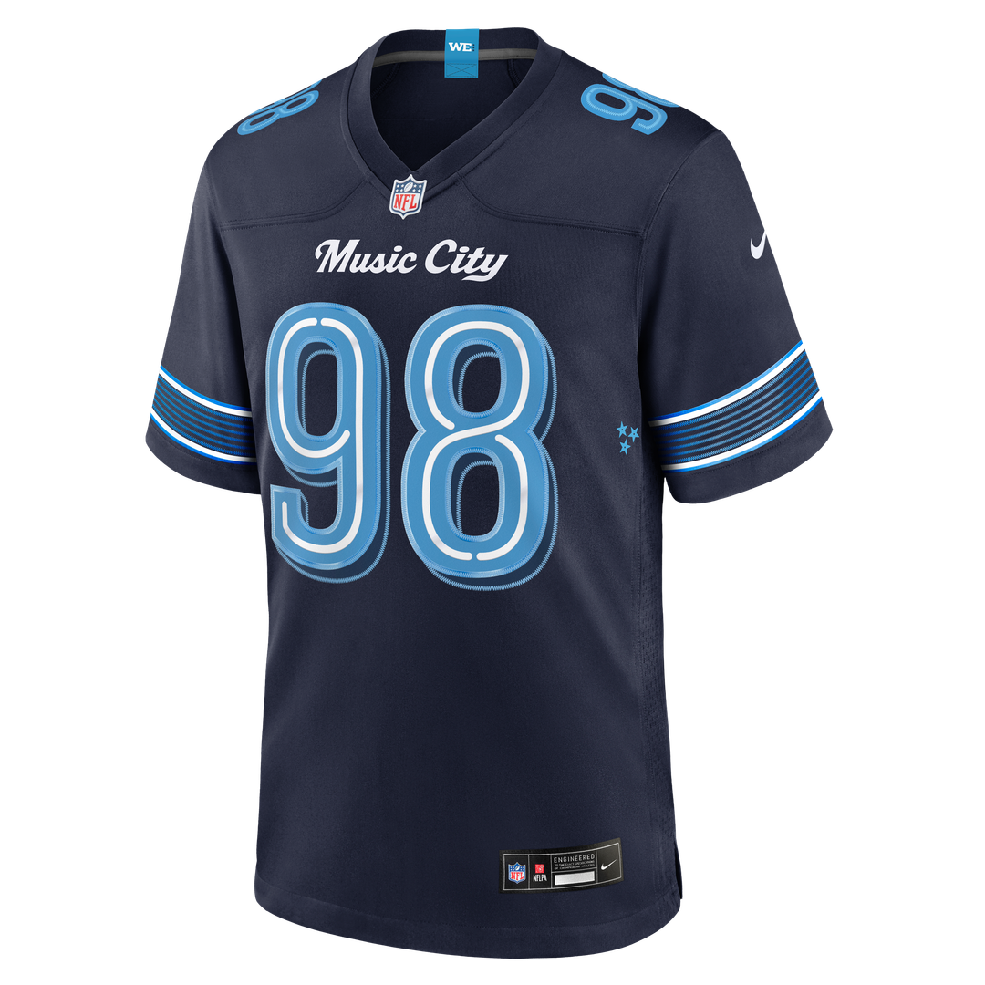 Jeffery Simmons Tennessee Titans 2026 Rivalries Collection Game Jersey - Navy