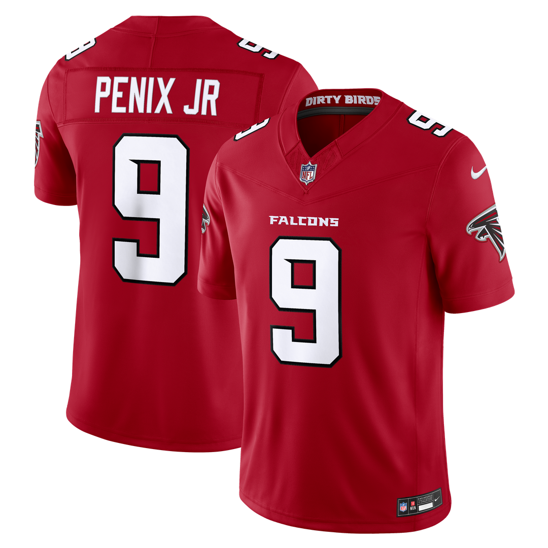 Michael Penix Jr. Atlanta Falcons Alternate Throwback Vapor F.U.S.E. Stitched Limited Jersey - Black