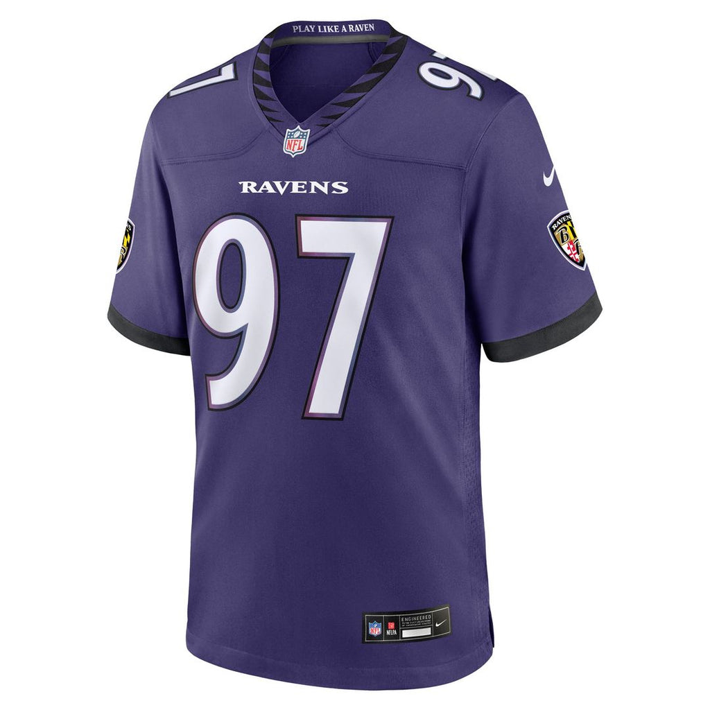 Ethan Burke Baltimore Ravens Game Jersey - Purple