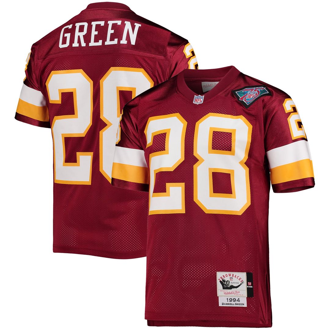 Washington Football Team 1994 Darrell Green Authentic Throwback Jersey - Burgundy