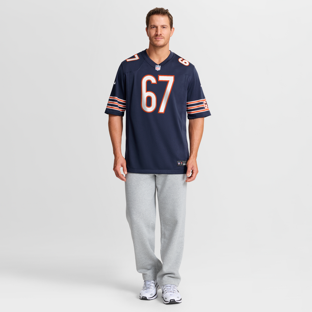 Garrett Bradbury Chicago Bears Game Jersey - Navy