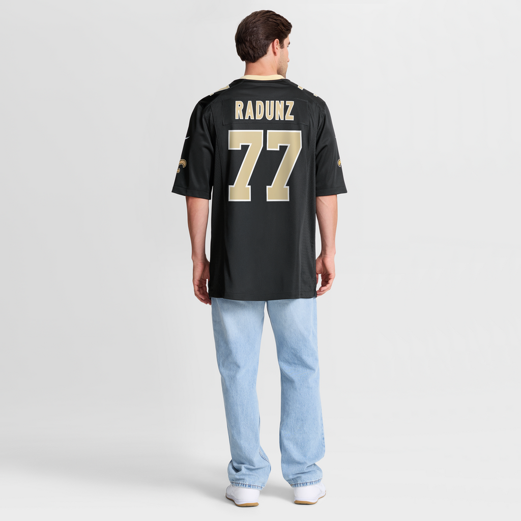 Dillon Radunz New Orleans Saints Game Jersey - Black