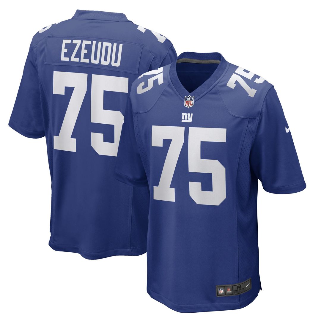 Joshua Ezeudu New York Giants Game Jersey - Royal Blue