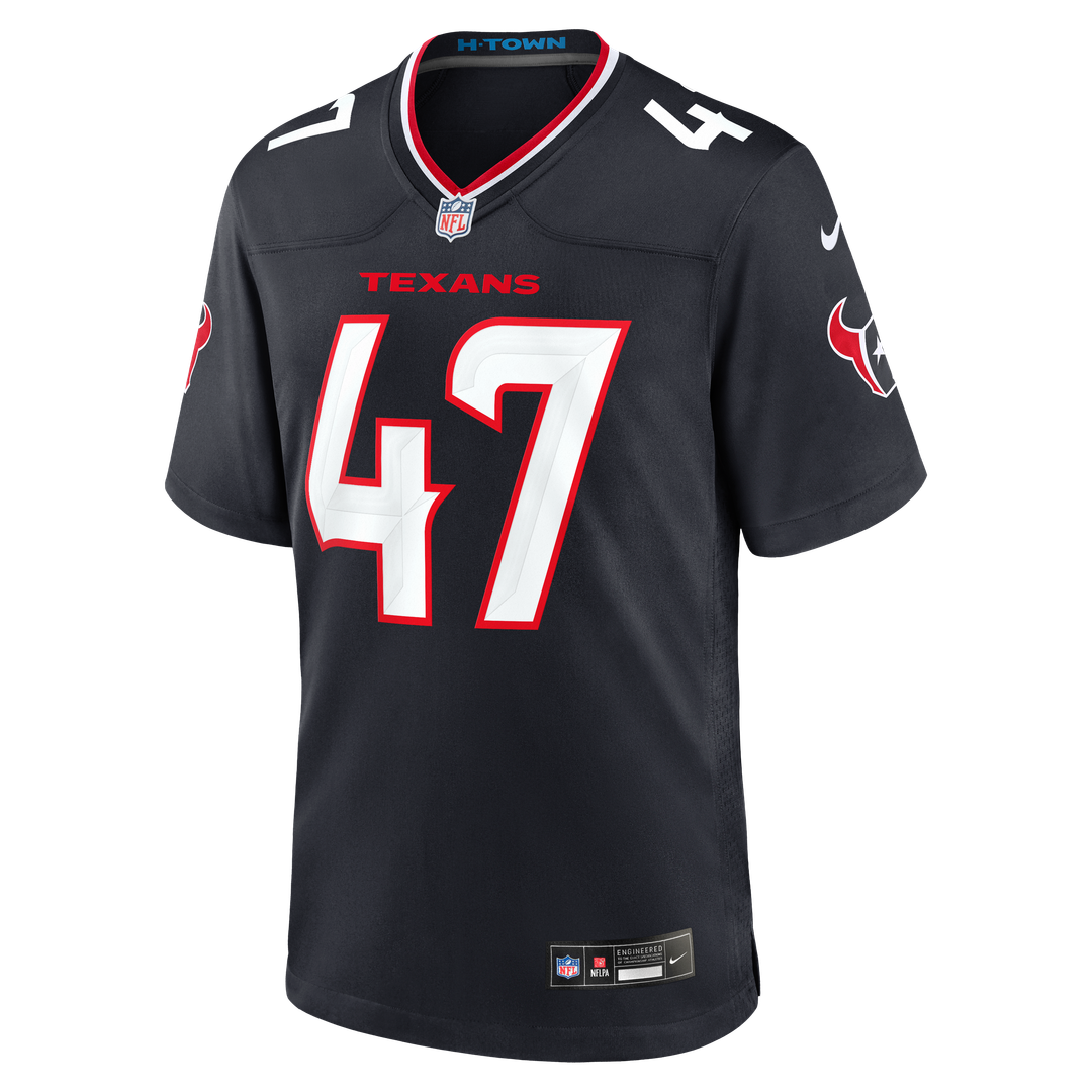 Louis Hansen Houston Texans Game Jersey - Navy
