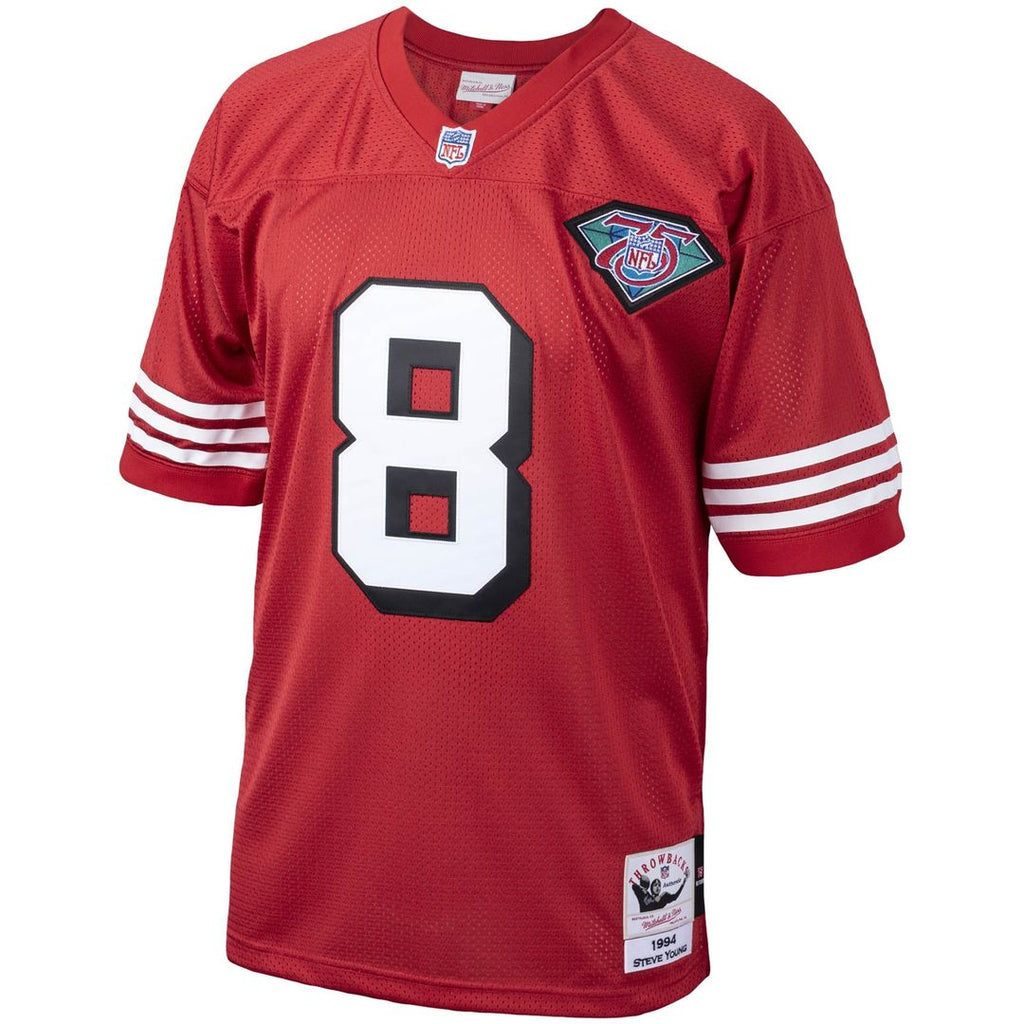 Steve Young San Francisco 49ers 1994 Authentic Throwback Jersey - Scarlet