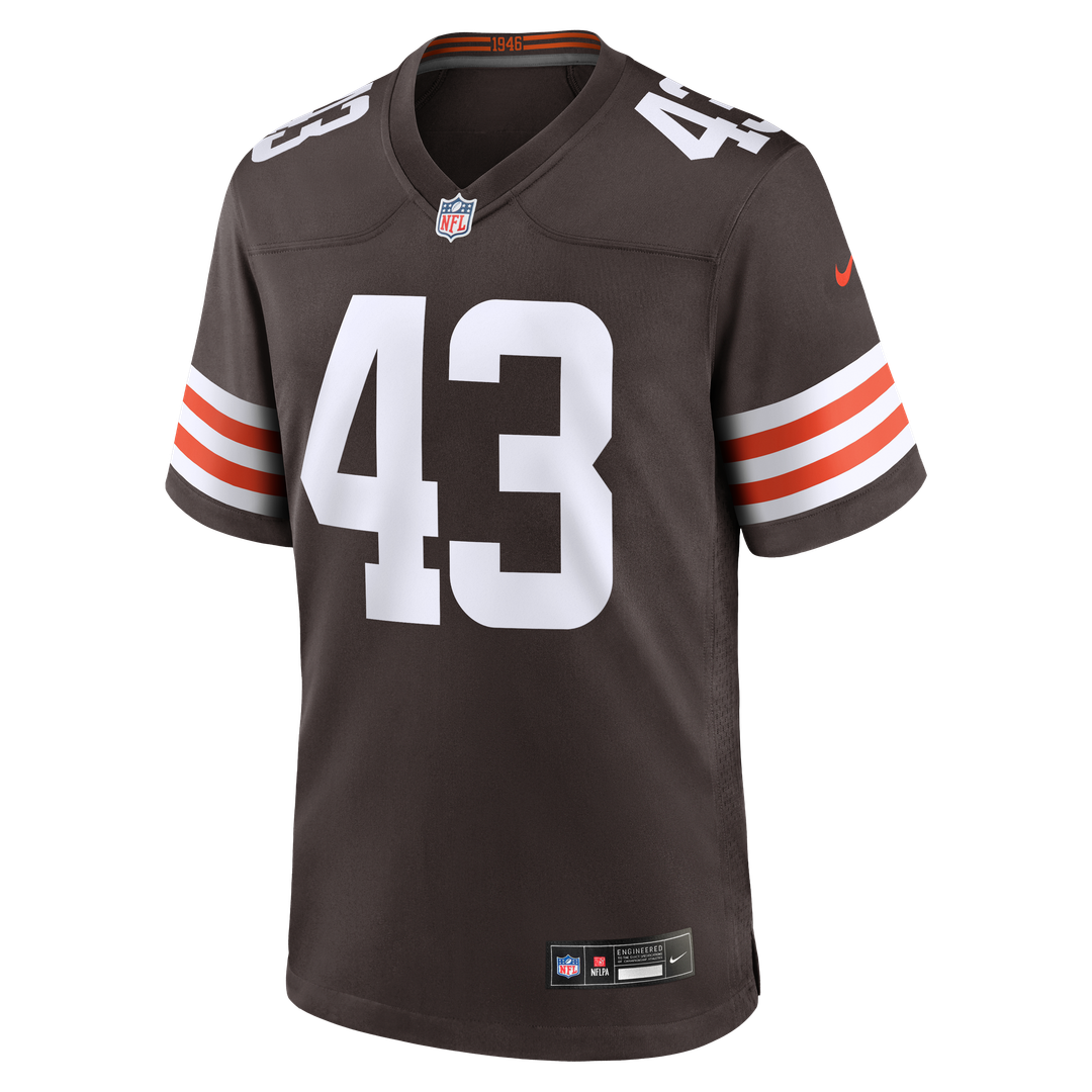 Mohamoud Diabate Cleveland Browns Game Jersey - Brown