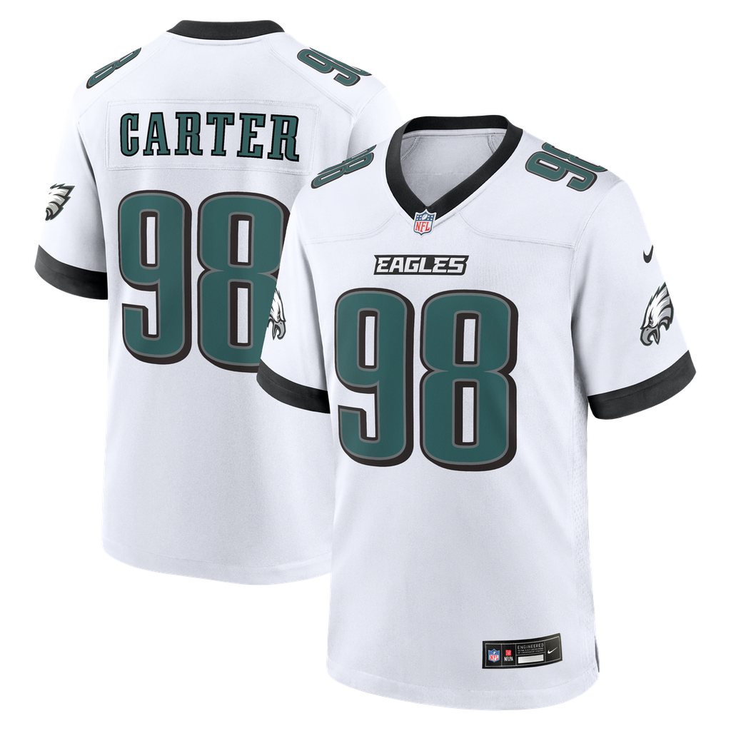 Jalen Carter Philadelphia Eagles Game Jersey - White