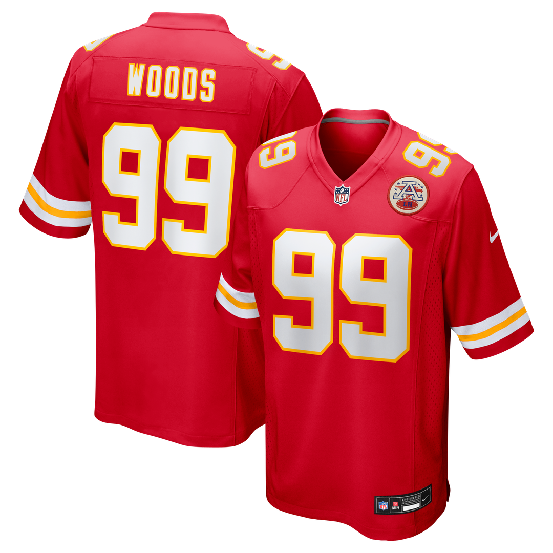 Peter Woods Kansas City Chiefs Game Jersey - Red