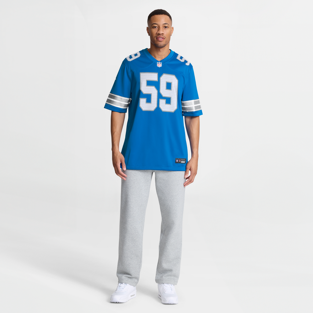 Giovanni Manu Detroit Lions Game Jersey - Blue