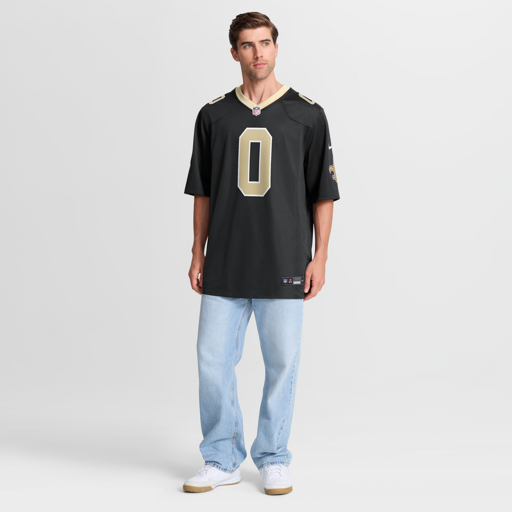 Jordyn Tyson New Orleans Saints Game Jersey - Black