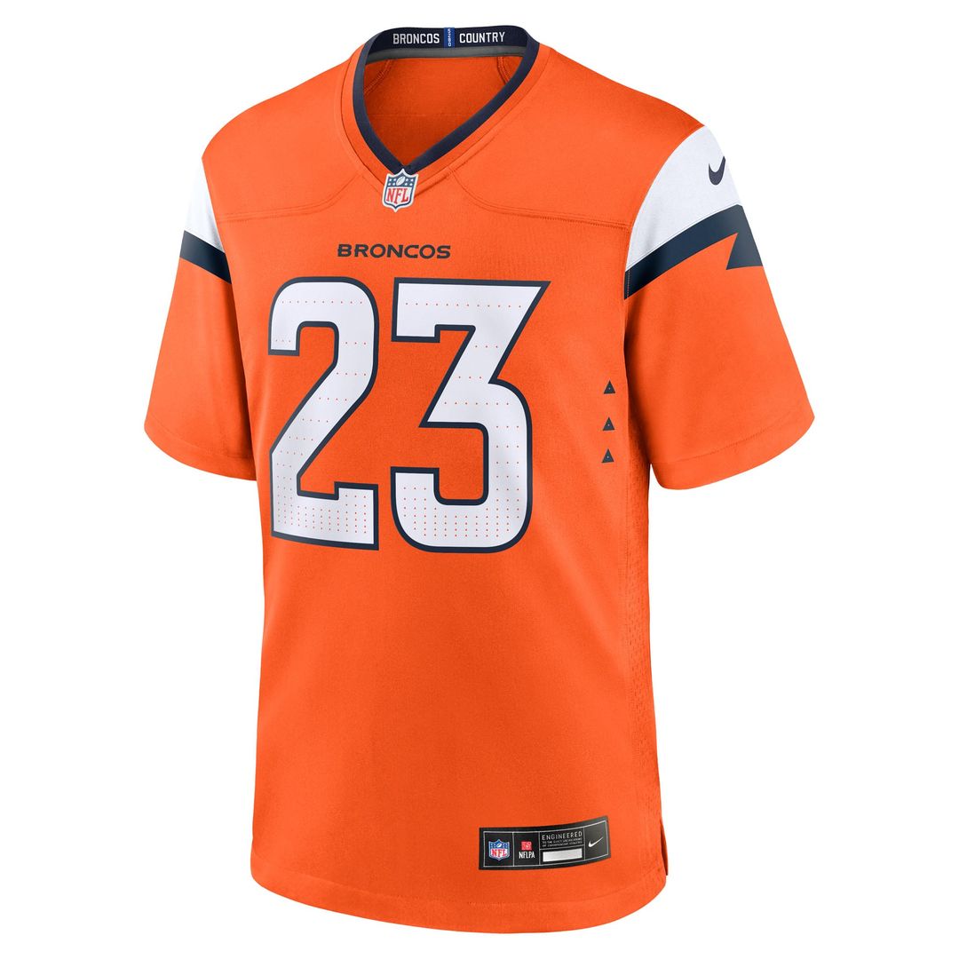 Jahdae Barron Denver Broncos Game Jersey - Orange