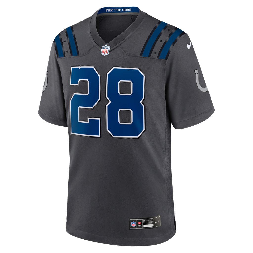 Jonathan Taylor Indianapolis Colts 2026 Rivalries Collection Game Jersey - Anthracite