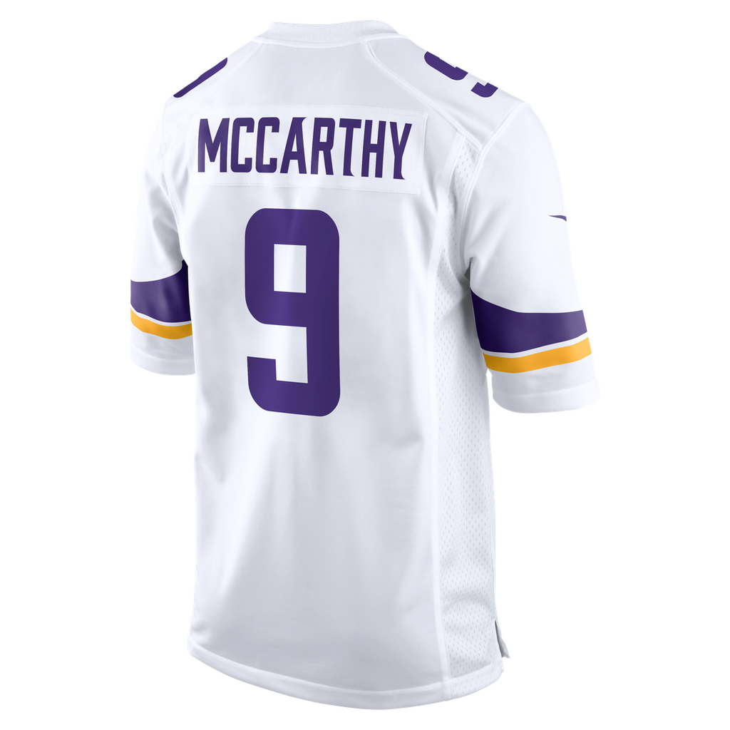 J.J. McCarthy Minnesota Vikings Game Jersey - White