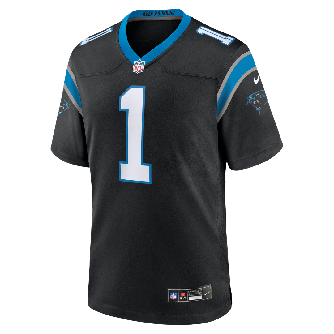 Cam Newton Carolina Panthers Team Game Jersey - Black
