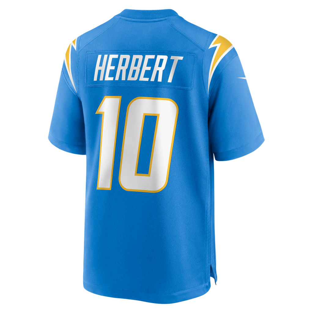 Justin Herbert Los Angeles Chargers Alternate Charger Power Game Jersey - Gold