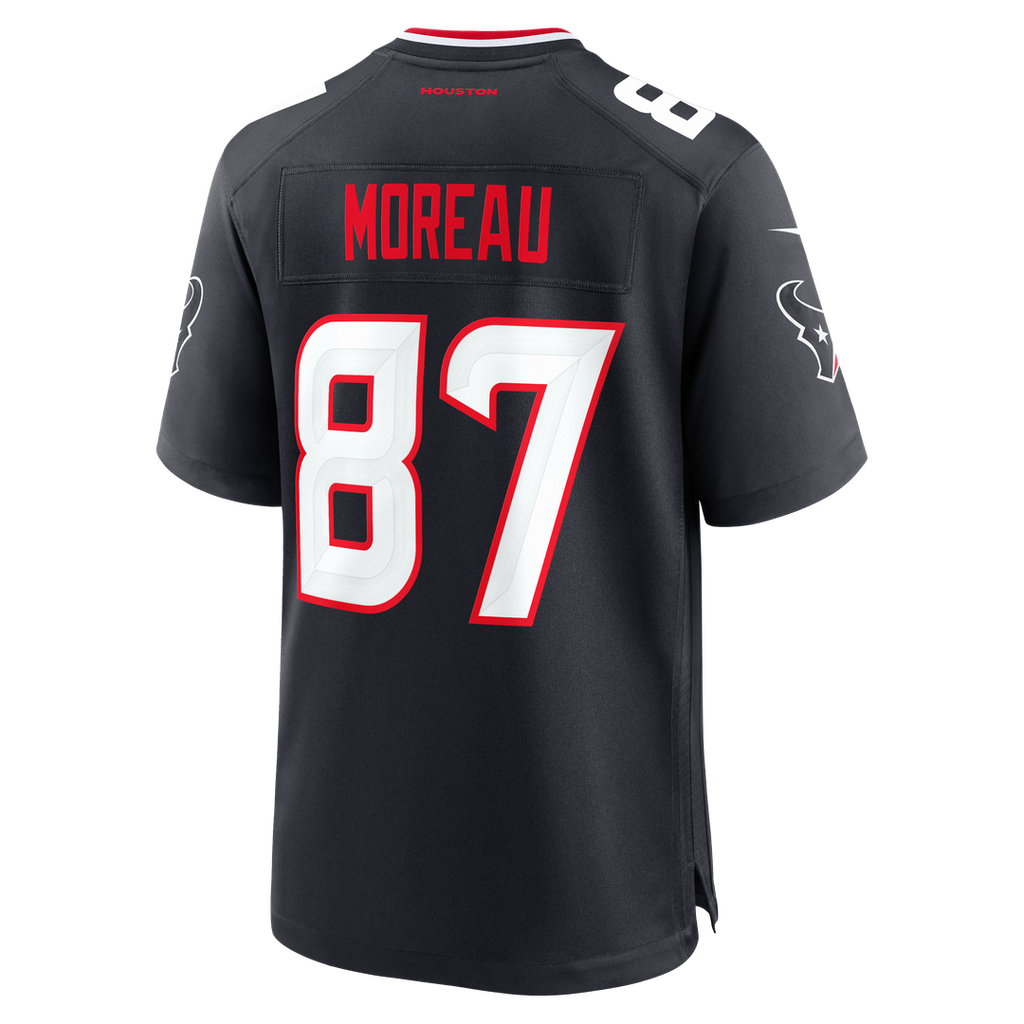 Foster Moreau Houston Texans Game Jersey - Navy
