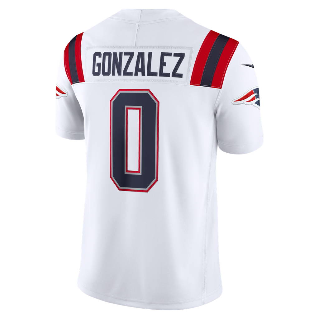 Christian Gonzalez New England Patriots Vapor F.U.S.E. Stitched Limited Jersey - White