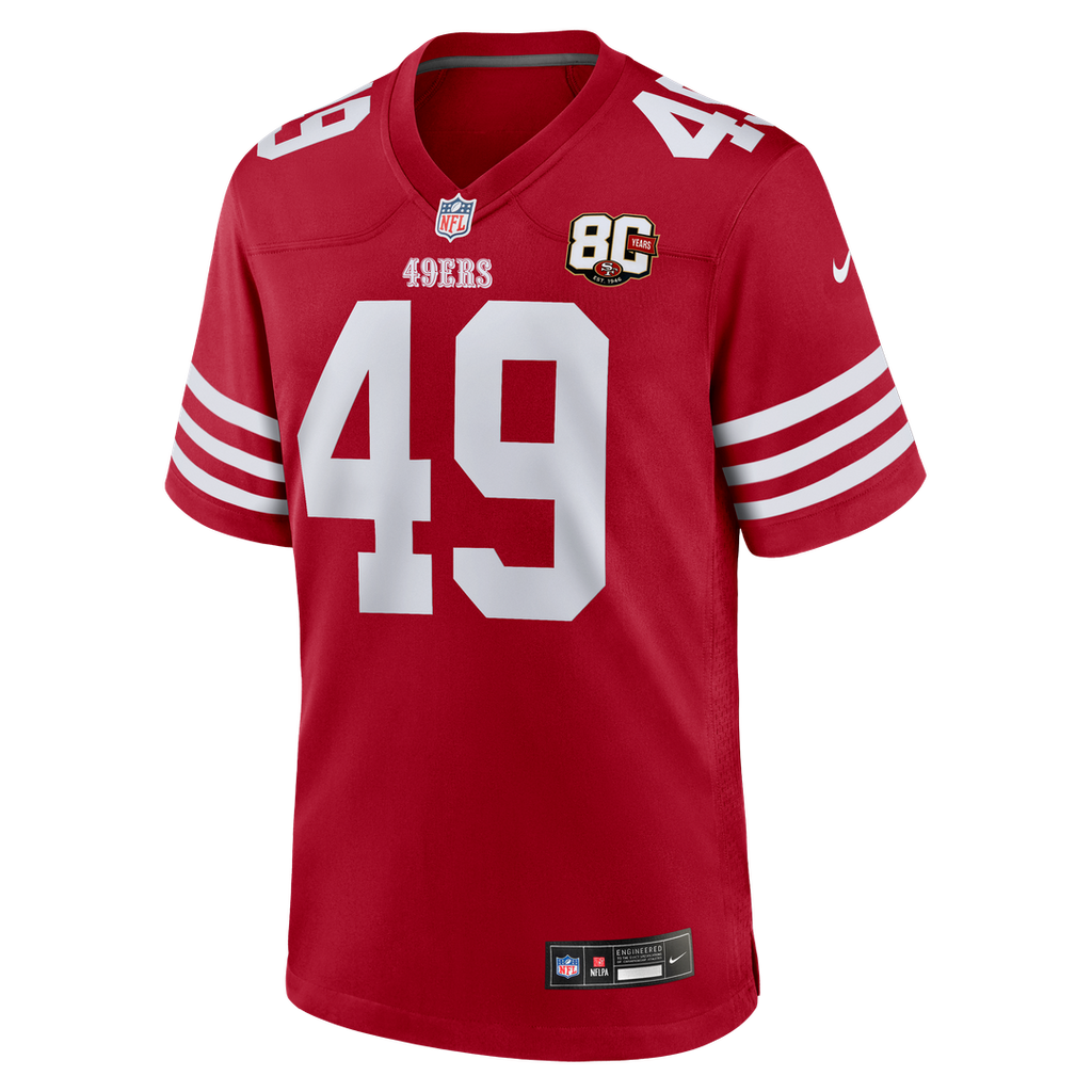 The Faithful San Francisco 49ers 80th Anniversary Game Jersey - Scarlet