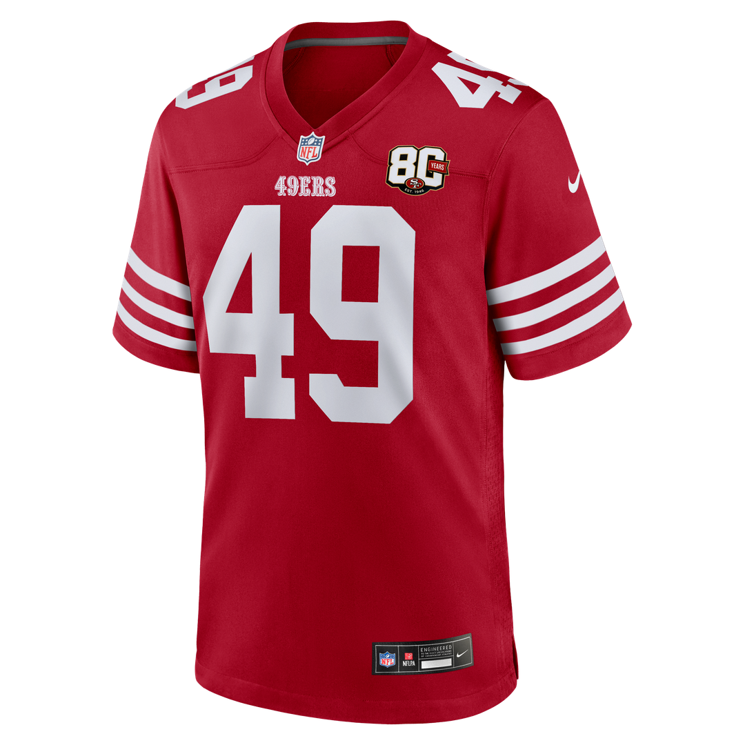 The Faithful San Francisco 49ers 80th Anniversary Game Jersey - Scarlet