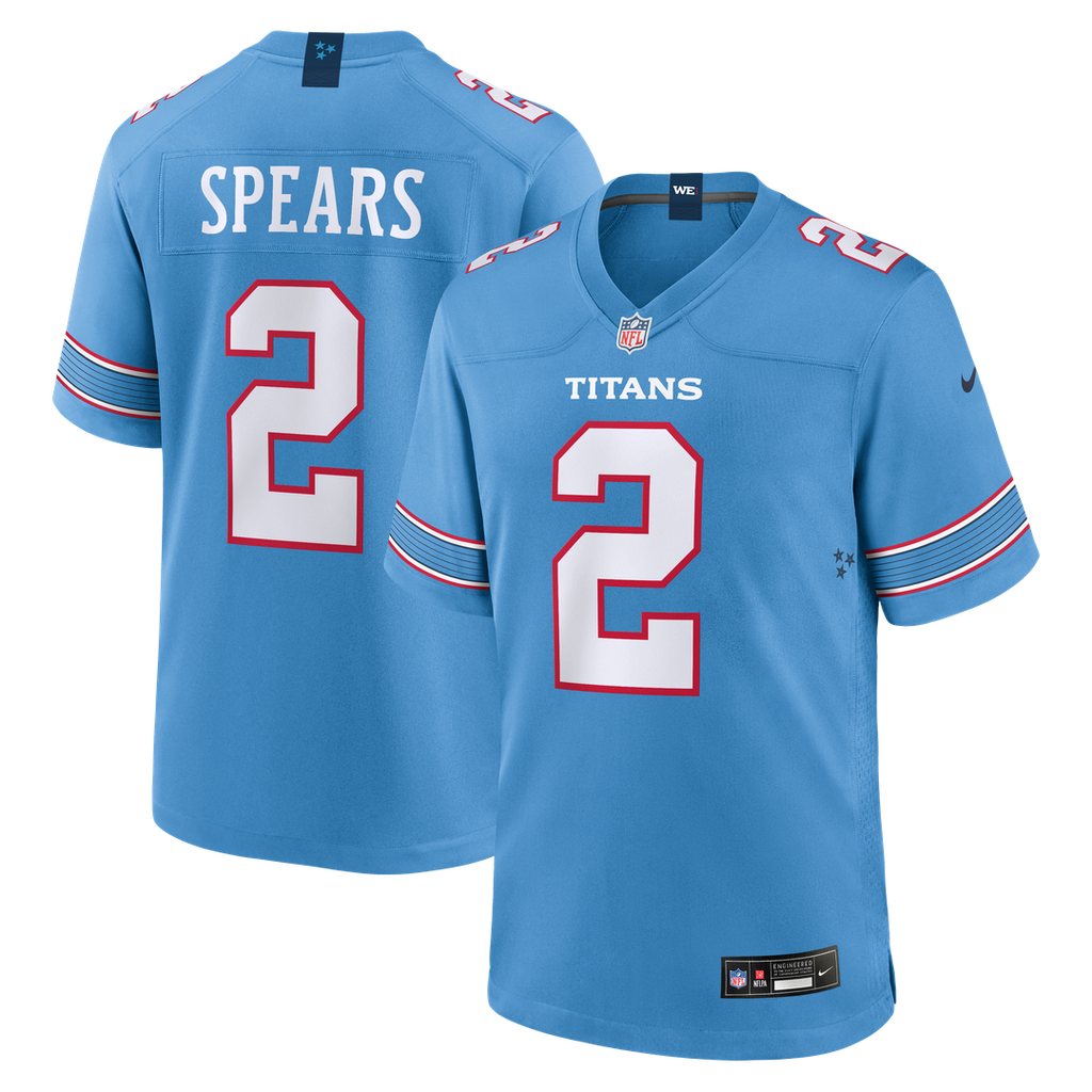 Tyjae Spears Tennessee Titans Game Jersey - Light Blue