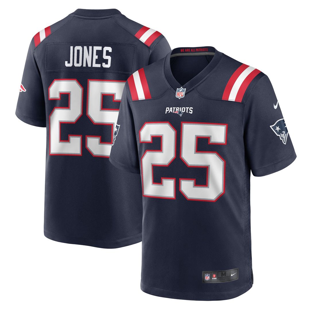 Marcus Jones New England Patriots Game Jersey - Navy