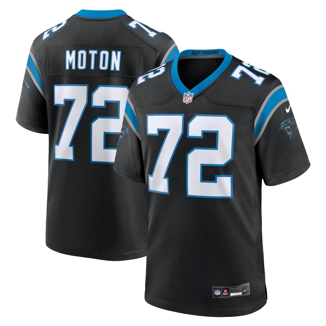 Taylor Moton Carolina Panthers Game Jersey - Black