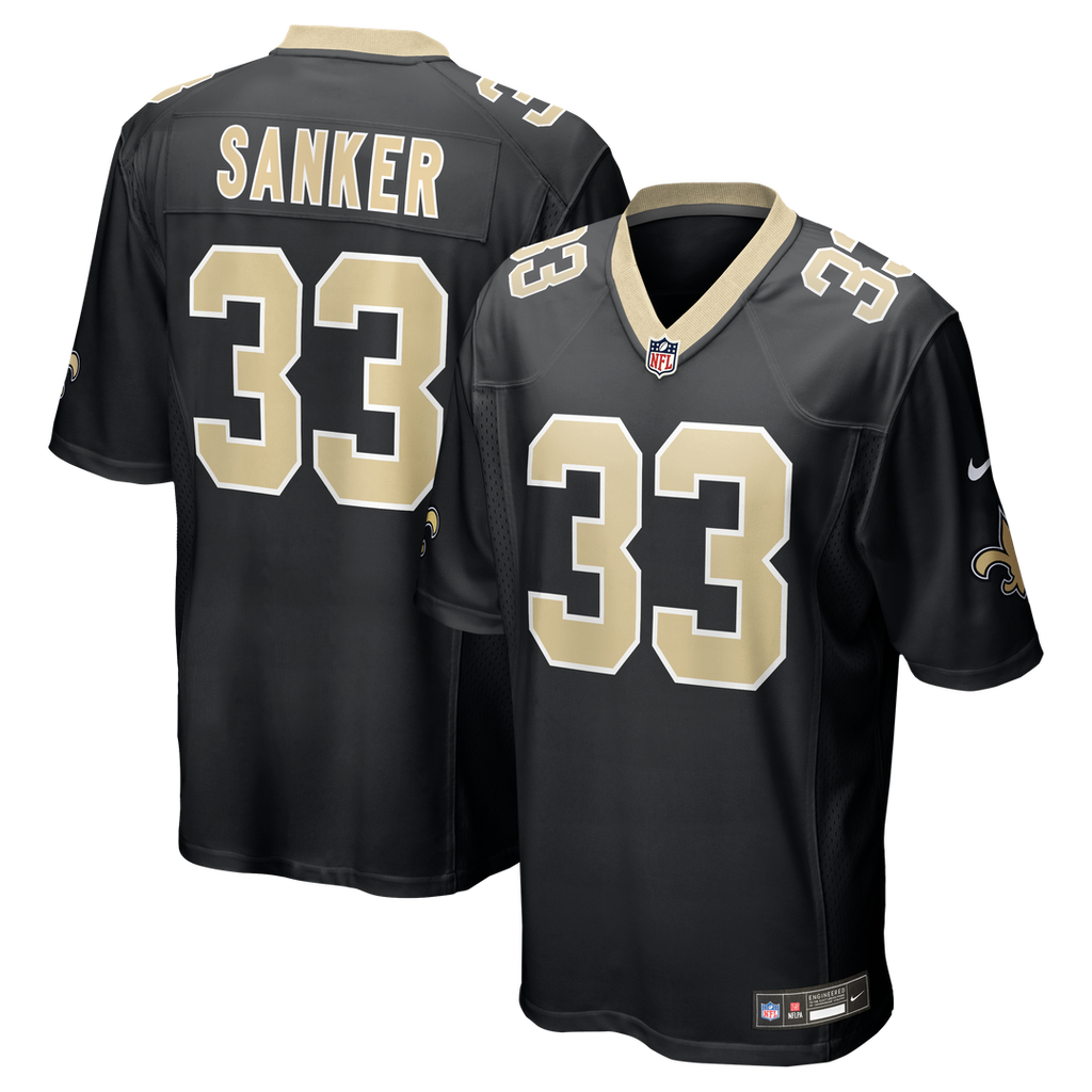 Jonas Sanker New Orleans Saints Game Jersey - Black