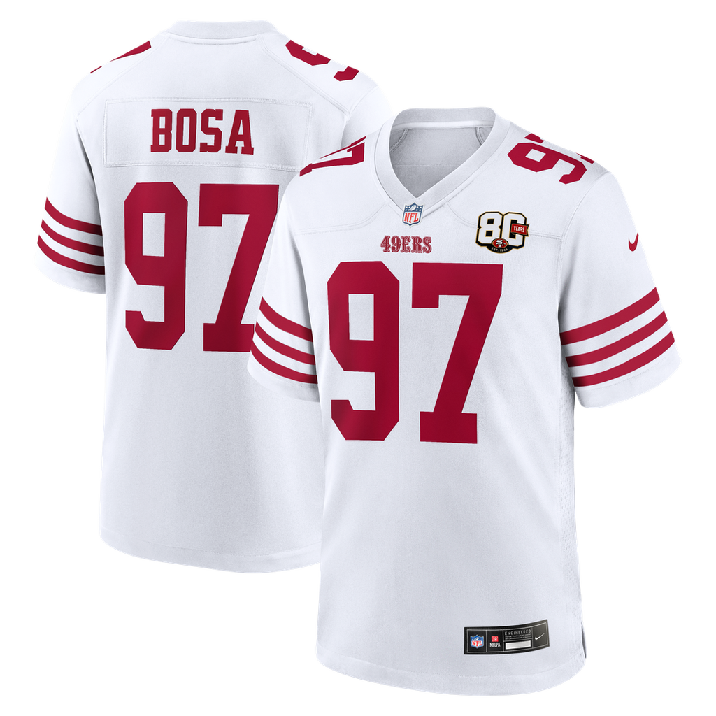 Nick Bosa San Francisco 49ers 80th Anniversary Game Jersey - White